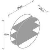 Kalune Design Polica s više razina od masivne smreke u prirodnoj boji 60 cm Tulipa – | shoptok.hr