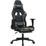 Gaming stol z oporo za noge črno in kamuflažno umetno usnje, (21152243) | Shoptok.si