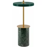 UMAGE Zelena mramorna LED stolna lampa s mogućnosti zatamnjivanja s metalnim sjenilom (visina 25,5 cm) Asteria Move Mini –