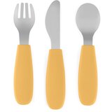 Petite&Mars Take&Match Stainless Steel Cutlery Set pribor za otroke Ochre 12m+ 3 kos Cene