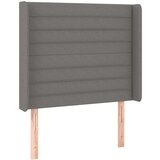  Vzglavje z ušesi temno sivo 93x16x118/128 cm blago, (20954171) | Shoptok.si