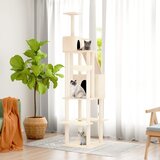  Penjalica za mačke sa stupovima za grebanje krem 201 cm | shoptok.hr