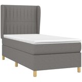  Krevet s oprugama i madracem tamnosivi 90x200 cm od tkanine | shoptok.hr