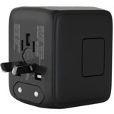 Prio svetovni adapter 2,4A izhod 2x USB in vse svetovne vtičnice (EU Blister) črn | Shoptok.si