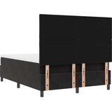 Box Postelja z vzmetnico z vzmetnico Črna 140 x 200 cm Žamet, (5000127157) | Shoptok.si