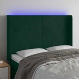  LED uzglavlje tamnozeleno 147x16x118/128 cm baršunasto | shoptok.hr