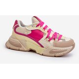 Boto Women's Fashionable Lace-up Sports Shoes Beige-Pink Chillout! | Shoptok.si