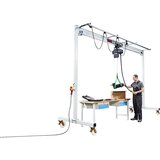Vetter jeklen portalni žerjav pa, električno verižno dvigalo in ročno potisno podvozje, nosilnost 250 kg, svetla širina 3000 mm | Shoptok.si