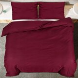 vidaXL Set posteljine za poplun bordo 240 x 220 cm pamučni | shoptok.hr