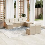 Maison Chic Seti vrtnega pohištva - Vrtna garnitura 9-delna z blazinami bež poli ratan, (21795741) | Shoptok.si