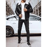 DStreet Black men's leather jacket TX4233 | shoptok.hr