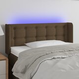  LED uzglavlje tamnosmeđe 93x16x78/88 cm od tkanine | shoptok.hr