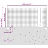 vidaXL zavarena ograda s 11 U stupova Siva 0,6x25 m Čelik | shoptok.hr