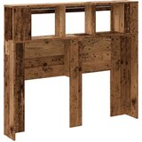 vidaXL LED posteljno vzglavje starinski les 120x18,5x103,5 cm inž. les | Shoptok.si