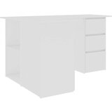  Kutni radni stol bijeli 145 x 100 x 76 cm od iverice | shoptok.hr