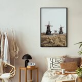  Slika - Wooden Windmill (1 Part) Vertical 60x90 U crnom drvenom okviru | shoptok.hr