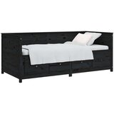  Dnevni ležaj crni 90 x 190 cm od masivne borovine | shoptok.hr