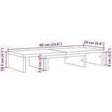 vidaXL Stalak za monitor podesivi crni 60x24x10,5 cm konstruirano drvo | shoptok.hr