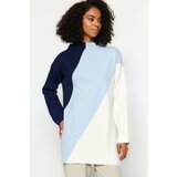 Trendyol Sweater - Dark blue - Relaxed fit Cene