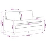 SOFA Sivosmeđa 156 x 81 x 87 5 cm Poliester - Sivosmeđa 140 cm | shoptok.hr