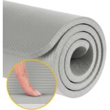 Rebel Active prostirka za gimnastiku za jogu, pilates, fitness, 190x115cm, debljine 2cm, NBR materijal, siva | shoptok.hr