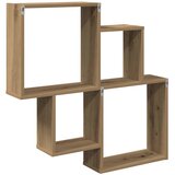  Zidna polica Artisan hrast 80x15x78,5 cm izrađeno drvo | shoptok.hr