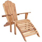  Vrtna stolica Adirondack s osloncem za noge Prirodna | shoptok.hr
