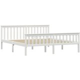 The Living Store Posteljni okvir bel iz trdne borovine 180x200 cm - Posteljni Okvir, (21526738) | Shoptok.si