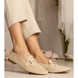 D/CEO UR/CEO Beige perforated women's moccasins with decoration Mensory | ePonuda.com