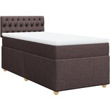 vidaXL Box spring postelja z vzmetnico temno rjav 90x190 cm blago, (21291168) Cene