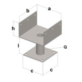  NOSAČ-STOPA GREDE 100X100X3 MM | shoptok.hr
