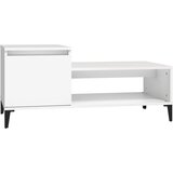 Maison Chic Klubska mizica - kavna mizica - Nizka mizica Bela 100x50x45 cm inženirski les, (21755206) | Shoptok.si
