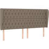  Uzglavlje s ušima smeđesivo 183x23x118/128 cm od tkanine | shoptok.hr