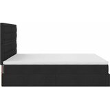  Otomanski krevet s madracem crni 180x200cm od tkanine | shoptok.hr