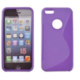  S silikonski ovitek Apple iPhone 5, 5S vijola Cene