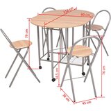  5-Dijelni Blagovaonski Sklopivi Set MDF | shoptok.hr