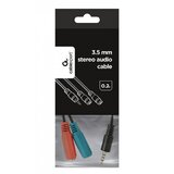 Gembird CCA-417 2x 3.5 mm(slusalice i mikrofon) adapter na 1x 3.5mm(4 pin) cable, 0.2 m crni | ePonuda.com