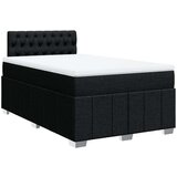 vidaXL Box spring postelja z vzmetnico črna 120x190 cm blago | Shoptok.si