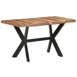 vidaXL Blagovaonski stol 140 x 70 x 75 cm od masivnog drva i šišama | shoptok.hr
