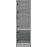 vidaXL Visoka komoda sa staklenim vratima boja hrasta 35 x 37 x 109 cm | shoptok.hr