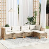  5-dijelni vrtni set sofa s jastucima bež od poliratana 63.5 x 63.5 x 62 cm | shoptok.hr