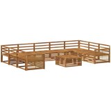  Set vanjskih sofa 10 kom. Prirodna Čvrsto drvo akacije | shoptok.hr