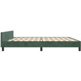  Posteljni okvir z vzglavjem temno zelen 200x200 cm žamet, (20906344) | Shoptok.si