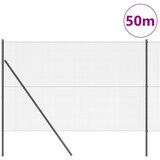  Varjena žična ograja s 7 stebri siva 1,4x50 m jeklo, (22085517) | Shoptok.si