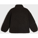 Sinsay Sherpa jakna s visokim ovratnikom i detaljima od imitacije kože | shoptok.hr
