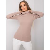 RUE PARIS Blouse-RV-BZ-7182.01P-dark beige | Shoptok.si