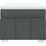 vidaXL Box spring postelja z vzmetnico temno siva 80x200 cm blago | Shoptok.si