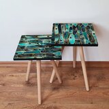 Hanah home 2Shp387 - Green GreenGoldBlack Nesting Table (2 Pieces) | ePonuda.com