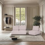 Rodier Svetlo rožnata sedežna garnitura iz tkanine bouclé 164 cm Mirel – | Shoptok.si