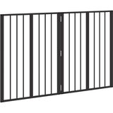  Vrata za pse 2 pcs Crna 60 x 80 cm Cinkani čelik | Eponuda.com